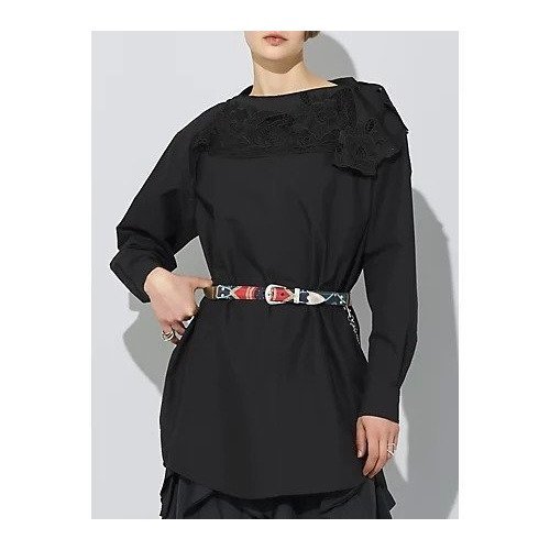 【トーガ プルラ/TOGA PULLA】のLace boat neck shirt 人気、トレンドファッション・服の通販 founy(ファニー) 　ファッション　Fashion　レディースファッション　Fashion for Women　トップス・カットソー　Cut & Sew Tops　シャツ・ブラウス・オフィスカジュアル　Elegant Blouses & Button-Ups　2025年　2025　2025春夏・S/S　Spring/Summer 2025 SS25　レース　Lace, Lace Fabric　ワイド　Wide, Wide Fit　洗える　Machine Washable　 other-1|ID: prp329100004271479 ipo3291000000036031875