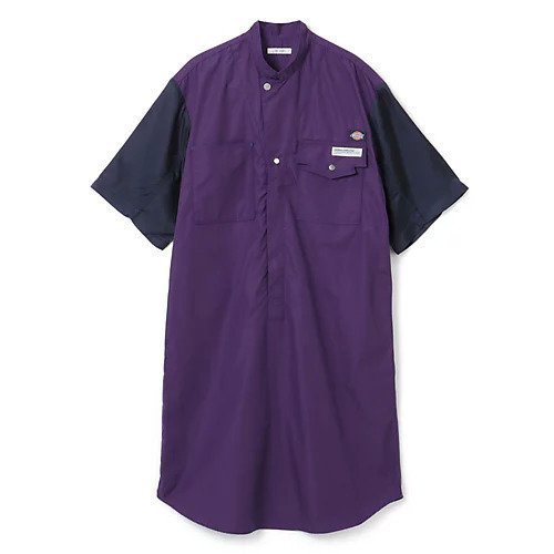 【トーガアルシーヴ/TOGA ARCHIVES】のLong shirt Dickies SP インテリア・キッズ・メンズ・レディースファッション・服の通販 founy(ファニー) 　ファッション　Fashion　レディースファッション　WOMEN　トップス・カットソー　Tops/Tshirt　シャツ/ブラウス　Shirts/Blouses　キュプラ　Cupra　スポーティ　Sporty　ツイル　Twill　フラップ　Flap　ポケット　Pocket　メタル　Metal　ロング　Long　ワーク　Work　半袖　Short Sleeve　purple|ID: prp329100004271488 ipo3291000000029895814