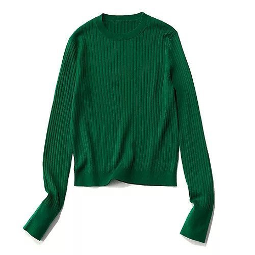 【エムセブンデイズ/M7days】のリブクルーネックニット インテリア・キッズ・メンズ・レディースファッション・服の通販 founy(ファニー) 　ファッション　Fashion　レディースファッション　Fashion for Women　トップス・カットソー　Cut & Sew Tops　ニット　Knit Tops & Sweaters　おすすめ　Recommended / Our Picks　インナー　Innerwear　カーディガン　Cardigan, Knitwear　セットアップ　Set-Up, Coordinated Outfit　ベーシック　Basic, Essential　ボトム　Bottoms, Lower Wear　春　Spring　グリーン|ID: prp329100004271596 ipo3291000000036602272