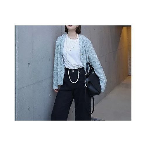 【スアデオ/suadeo】のニットツイード風カーディガン 人気、トレンドファッション・服の通販 founy(ファニー) 　ファッション　Fashion　レディースファッション　Fashion for Women　トップス・カットソー　Cut & Sew Tops　ニット　Knit Tops & Sweaters　カーディガン・羽織り　Layered Style Cardigans　春　Spring　カーディガン　Cardigan, Knitwear　ジャケット　Jacket, Outerwear　ツイード　Twill, Twill Weave　トレンド　Trend, Trending Now　バランス　Balance, Style Balance　フリンジ　Fringe, Tassel　ポケット　Pocket, Pocket Detail　ミックス　Mix, Mixed Style　メタル　Metal, Metal Parts　モコモコ　Fuzzy, Fluffy　S/S・春夏　SS, Spring/Summer, Warm Season　夏　Summer　ビジネス 仕事 通勤　Business / Work / Commuting　other-3|ID: prp329100004271657 ipo3291000000033048584