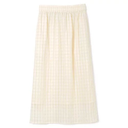 【スアデオ/suadeo】のシアーギンガムスカート インテリア・キッズ・メンズ・レディースファッション・服の通販 founy(ファニー) 　ファッション　Fashion　レディースファッション　Fashion for Women　スカート　Skirts　シアー　Sheer, See-Through　チェック　Check, Plaid, Tartan　春　Spring　洗える　Machine Washable　無地　Plain, Solid Color　ホワイト|ID: prp329100004271739 ipo3291000000034617842