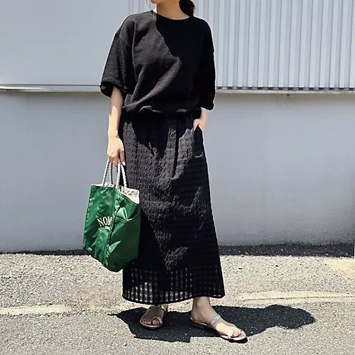 【スアデオ/suadeo】のシアーギンガムスカート 人気、トレンドファッション・服の通販 founy(ファニー) 　ファッション　Fashion　レディースファッション　Fashion for Women　スカート　Skirts　シアー　Sheer, See-Through　チェック　Check, Plaid, Tartan　春　Spring　洗える　Machine Washable　無地　Plain, Solid Color　other-3|ID: prp329100004271739 ipo3291000000034955677