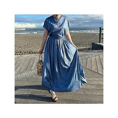 【イーバイエクラ/E by eclat】のすっきり見えギャザースカート 人気、トレンドファッション・服の通販 founy(ファニー) 　ファッション　Fashion　レディースファッション　Fashion for Women　スカート　Skirts　ギャザー　Gathered, Ruffled　セットアップ　Set-Up, Coordinated Outfit　洗える　Machine Washable　other-2|ID: prp329100004271767 ipo3291000000034955304