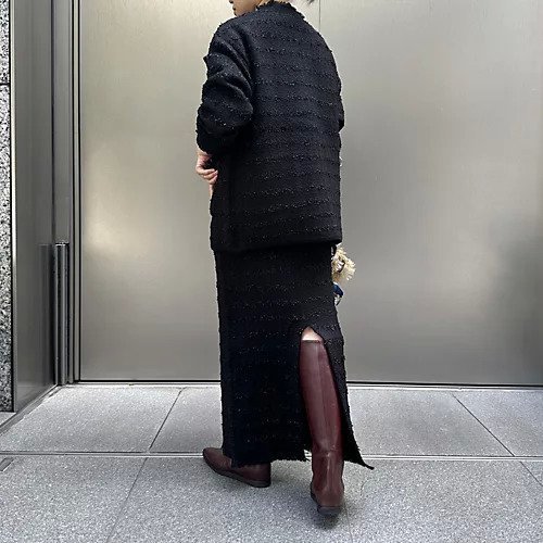 【エクラ/eclat】のニットタイトスカート 人気、トレンドファッション・服の通販 founy(ファニー) 　ファッション　Fashion　レディースファッション　Fashion for Women　スカート　Skirts　ジャケット　Jacket, Outerwear　スリット　Slit, Slit Detail　セットアップ　Set-Up, Coordinated Outfit　フリンジ　Fringe, Tassel　別注　Limited Edition, Custom Order　other-3|ID: prp329100004271776 ipo3291000000031715349
