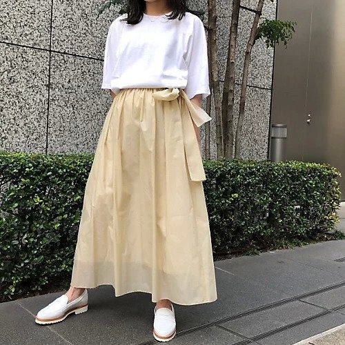 【村山佳世子/Kayoko Murayama】のシアータフタスカート 人気、トレンドファッション・服の通販 founy(ファニー) 　ファッション　Fashion　レディースファッション　Fashion for Women　スカート　Skirts　ギャザー　Gathered, Ruffled　スリット　Slit, Slit Detail　フェミニン　Feminine, Girly　リボン　Ribbon, Bow　別注　Limited Edition, Custom Order　other-3|ID: prp329100004271850 ipo3291000000031256648