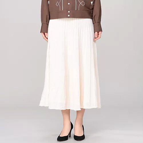 【ジェーンスミス/JANE SMITH】のKNIT SKIRT インテリア・キッズ・メンズ・レディースファッション・服の通販 founy(ファニー) 　ファッション　Fashion　レディースファッション　WOMEN　スカート　Skirt　エアリー　Airy　プリーツ　Pleats　ナチュラル|ID: prp329100004271869 ipo3291000000031822562