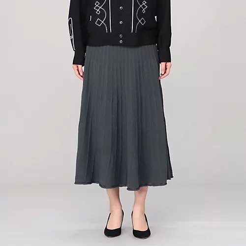 【ジェーンスミス/JANE SMITH】のKNIT SKIRT インテリア・キッズ・メンズ・レディースファッション・服の通販 founy(ファニー) 　ファッション　Fashion　レディースファッション　WOMEN　スカート　Skirt　エアリー　Airy　プリーツ　Pleats　グリーン|ID: prp329100004271869 ipo3291000000031822563