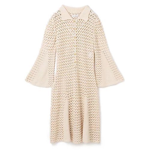 【ウェールズ ボナー/WALES BONNER】のLOTUS CROCHET DRESS インテリア・キッズ・メンズ・レディースファッション・服の通販 founy(ファニー) https://founy.com/ ファッション Fashion レディースファッション WOMEN ワンピース Dress ドレス Party Dresses スリット Slit フェミニン Feminine 洗える Washable |ID: prp329100004272277 ipo3291000000029896883