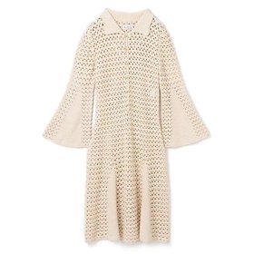 【ウェールズ ボナー/WALES BONNER】のLOTUS CROCHET DRESS 人気、トレンドファッション・服の通販 founy(ファニー) ファッション Fashion レディースファッション WOMEN ワンピース Dress ドレス Party Dresses スリット Slit フェミニン Feminine 洗える Washable |ID:prp329100004272277