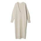 【イーバイエクラ/E by eclat】の深Vネックニットワンピース 人気、トレンドファッション・服の通販 founy(ファニー) ファッション Fashion レディースファッション Fashion for Women ワンピース Dresses ニットワンピース Knit Dresses カフス Cuff Design フロント Front, Front Design モダン Modern, Contemporary ロング Long, Long-Length 洗える Machine Washable thumbnail ベージュ|ID: prp329100004272282 ipo3291000000034941762