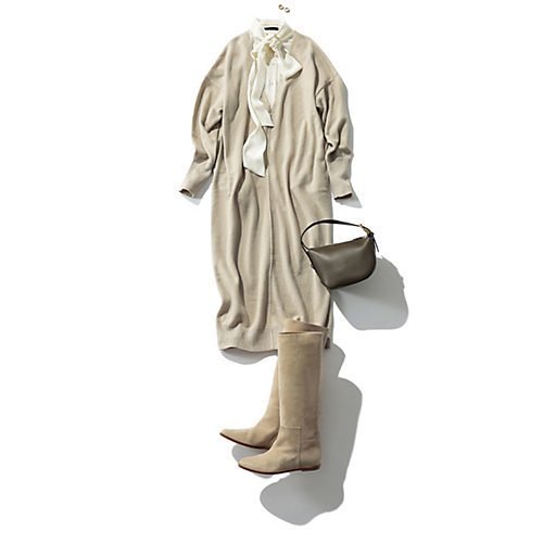 【イーバイエクラ/E by eclat】の深Vネックニットワンピース 人気、トレンドファッション・服の通販 founy(ファニー) 　ファッション　Fashion　レディースファッション　Fashion for Women　ワンピース　Dresses　ニットワンピース　Knit Dresses　カフス　Cuff Design　フロント　Front, Front Design　モダン　Modern, Contemporary　ロング　Long, Long-Length　洗える　Machine Washable　other-3|ID: prp329100004272282 ipo3291000000034941764