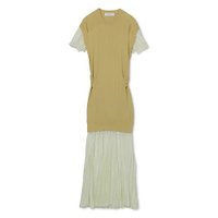 【トーガ プルラ/TOGA PULLA】のHigh gauge knit dress 1 人気、トレンドファッション・服の通販 founy(ファニー) ファッション Fashion レディースファッション WOMEN トップス・カットソー Tops/Tshirt ニット Knit Tops ワンピース Dress ドレス Party Dresses 2022年 2022 2022 春夏 S/S Ss,Spring/Summer,2022 コンビ Combination ドッキング Docking マキシ Maxi |ID:prp329100004272320