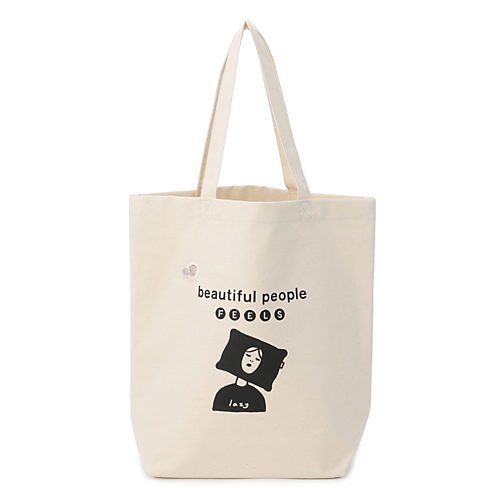 【ビューティフルピープルフィールズ/beautiful people FEELS】のfeels air tote bag インテリア・キッズ・メンズ・レディースファッション・服の通販 founy(ファニー) 　ファッション　Fashion　レディースファッション　WOMEN　バッグ　Bag　イラスト　Illustration　旅行　Travel　ecru|ID: prp329100004272578 ipo3291000000029897186