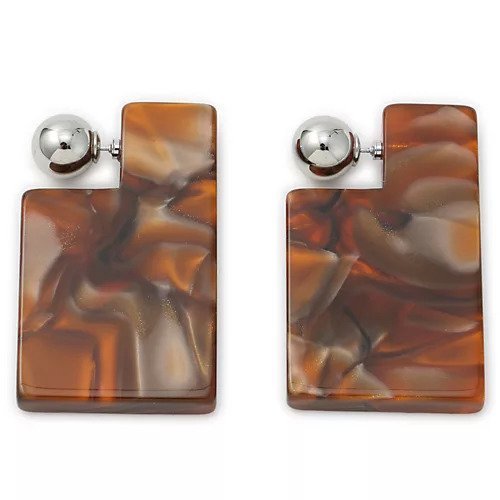 【トーガ プルラ/TOGA PULLA】のMarble pierced earrings インテリア・キッズ・メンズ・レディースファッション・服の通販 founy(ファニー) 　ファッション　Fashion　レディースファッション　WOMEN　ジュエリー　Jewelry　リング　Rings　イヤリング　Earrings　2022年　2022　2022 春夏 S/S　Ss,Spring/Summer,2022　プレート　Plate　マーブル　Marble　メタル　Metal　今季　This Season　brown|ID: prp329100004273478 ipo3291000000029945584