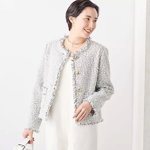 【ノーリーズソフィー/NOLLEY'S sophi】のファンシーツイードノーカラージャケット 人気、トレンドファッション・服の通販 founy(ファニー) 　ファッション　Fashion　レディースファッション　WOMEN　アウター　Coat Outerwear　ジャケット　Jackets　ノーカラージャケット　No Collar Leather Jackets　2025年　2025　2025春夏・S/S　Ss,Spring/Summer,2025　おすすめ　Recommend　オケージョン　Occasion　ジャケット　Jacket　セレモニー　Ceremony　ダウン　Down　ツイード　Tweed　デニム　Denim　別注　Special Order　春　Spring　 other-1|ID: prp329100004273619 ipo3291000000031588710