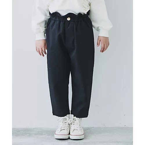 【ザ ショップ ティーケー/THE SHOP TK / KIDS】の【110-150】ウエストフリルハイパーストレッチパンツ インテリア・キッズ・メンズ・レディースファッション・服の通販 founy(ファニー) 　ファッション　Fashion　キッズファッション　KIDS　ボトムス　Bottoms/Kids　おすすめ　Recommend　ストレッチ　Stretch　スマート　Smart　フリル　Frills　ポケット　Pocket　無地　Plain Color　ブラック|ID: prp329100004278044 ipo3291000000029711058