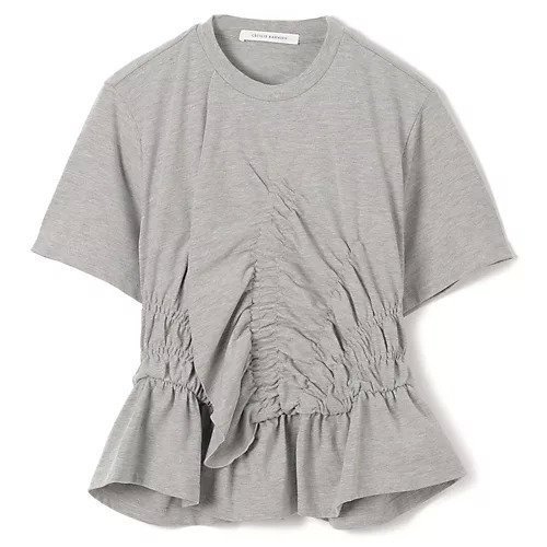 【セシリー バンセン/CECILIE BAHNSEN】のACE TOP インテリア・キッズ・メンズ・レディースファッション・服の通販 founy(ファニー) 　ファッション　Fashion　レディースファッション　WOMEN　ワンピース　Dress　2025年　2025　ギャザー　Gather　ストレッチ　Stretch　フリル　Frills　半袖　Short Sleeve　洗える　Washable　GREY MELANGE|ID: prp329100004286229 ipo3291000000029753544