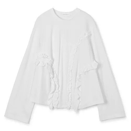 【セシリー バンセン/CECILIE BAHNSEN】のALVA T-SHIRT 人気、トレンドファッション・服の通販 founy(ファニー) 　ファッション　Fashion　レディースファッション　WOMEN　トップス・カットソー　Tops/Tshirt　シャツ/ブラウス　Shirts/Blouses　ロング / Tシャツ　T-Shirts　2025年　2025　ギャザー　Gather　ジャージー　Jersey　ストレッチ　Stretch　フリル　Frills　洗える　Washable　 other-1|ID: prp329100004286231 ipo3291000000029753547