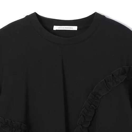 【セシリー バンセン/CECILIE BAHNSEN】のALVA T-SHIRT 人気、トレンドファッション・服の通販 founy(ファニー) 　ファッション　Fashion　レディースファッション　WOMEN　トップス・カットソー　Tops/Tshirt　シャツ/ブラウス　Shirts/Blouses　ロング / Tシャツ　T-Shirts　2025年　2025　2025春夏・S/S　Ss,Spring/Summer,2025　ギャザー　Gather　ジャージー　Jersey　ストレッチ　Stretch　フリル　Frills　洗える　Washable　other-3|ID: prp329100004286231 ipo3291000000031300131