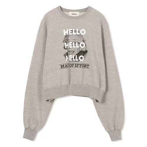 【オブラダ/Oblada】のHELLO SWEAT インテリア・キッズ・メンズ・レディースファッション・服の通販 founy(ファニー) https://founy.com/ ファッション Fashion レディースファッション WOMEN トップス・カットソー Tops/Tshirt パーカ Sweats スウェット Sweat スウェット Sweat フェイス Face プリント Print 洗える Washable |ID: prp329100004286239 ipo3291000000029753569