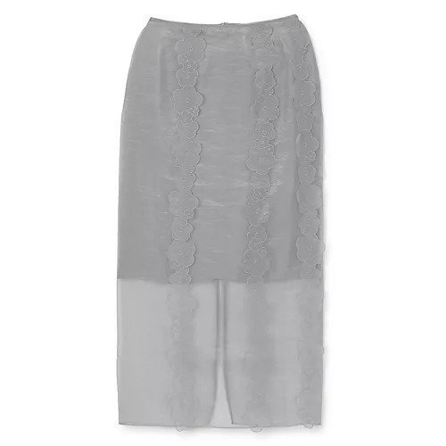 【セシリー バンセン/CECILIE BAHNSEN】のOLYMPIA SKIRT インテリア・キッズ・メンズ・レディースファッション・服の通販 founy(ファニー) 　ファッション　Fashion　レディースファッション　Fashion for Women　スカート　Skirts　2025年　2025　2025春夏・S/S　Spring/Summer 2025 SS25　シアー　Sheer, See-Through　スリット　Slit, Slit Detail　ペンシル　Pencil, Pencil Skirt　モチーフ　Motif, Design Theme　リュクス　Luxury, Elegant, High-End, Chic　GREY|ID: prp329100004286243 ipo3291000000033021680