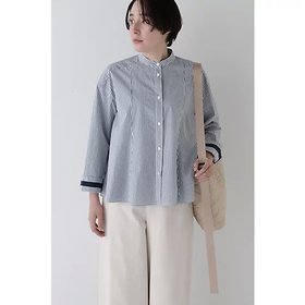 【ヒューマンウーマン/HUMAN WOMAN】 バンドカラーオーバーブラウス人気、トレンドファッション・服の通販 founy(ファニー) ファッション Fashion レディースファッション WOMEN トップス・カットソー Tops/Tshirt シャツ/ブラウス Shirts/Blouses おすすめ Recommend スタンダード Standard スタンド Stand タイプライター Typewriter フレア Flare エレガント 上品 Elegant |ID:prp329100004290369