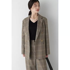 【ヒューマンウーマン/HUMAN WOMAN】 強撚チェックストレッチジャケット人気、トレンドファッション・服の通販 founy(ファニー) ファッション Fashion レディースファッション WOMEN アウター Coat Outerwear ジャケット Jackets おすすめ Recommend ストレッチ Stretch セットアップ Set Up チェック Check デニム Denim プリント Print エレガント 上品 Elegant |ID:prp329100004290419