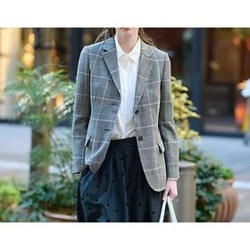 【ドレステリア/DRESSTERIOR】のグレンチェックシングルジャケット 人気、トレンドファッション・服の通販 founy(ファニー) ファッション Fashion レディースファッション WOMEN アウター Coat Outerwear ジャケット Jackets オレンジ Orange 春 Spring コンパクト Compact ジャケット Jacket スマート Smart チェック Check ポケット Pocket 別注 Special Order メンズ Mens |ID:prp329100004293994