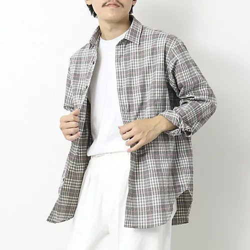 【ノーリーズ グッドマン/NOLLEY'S goodman / MEN】のシャギーチェック レギュラーシャツ 24AW インテリア・キッズ・メンズ・レディースファッション・服の通販 founy(ファニー) 　ファッション　Fashion　メンズファッション　MEN　2024年　2024　2024-2025秋冬・A/W　Aw/Autumn/Winter/Fw/Fall/2024-2025　おすすめ　Recommend　なめらか　Smooth　シンプル　Simple　スラックス　Slacks　デニム　Denim　リラックス　Relax　レギュラー　Regular　エレガント 上品　Elegant　ホワイト系その他|ID: prp329100004300689 ipo3291000000029816162