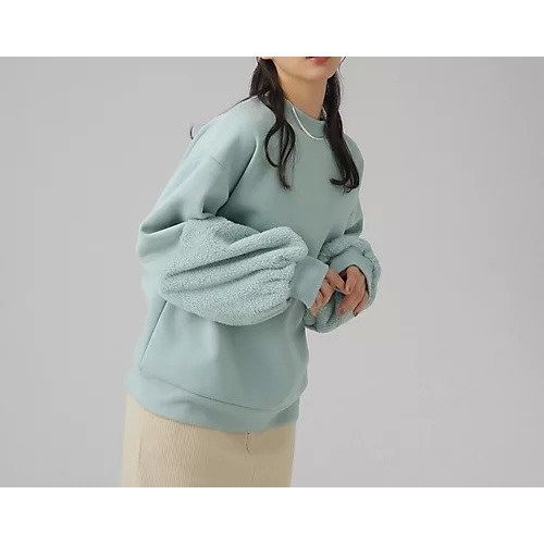 【シューラルー キューティーブロンド/Cutie Blonde / SHOO LA RUE】のあったか裏起毛 お袖ボアトップス【SHOO WARM】 インテリア・キッズ・メンズ・レディースファッション・服の通販 founy(ファニー) https://founy.com/ ファッション Fashion レディースファッション WOMEN トップス・カットソー Tops/Tshirt スウェット Sweat トレンド Trend |ID: prp329100004302293 ipo3291000000029828765