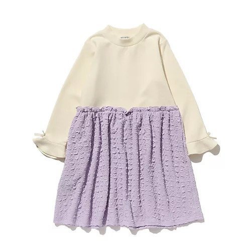 【シューラルー/SHOO LA RUE / KIDS】の【110-140cm】カットエンボスドッキングワンピース インテリア・キッズ・メンズ・レディースファッション・服の通販 founy(ファニー) 　ファッション　Fashion　キッズファッション　KIDS　ワンピース　Dress/Kids　カットソー　Cut And Sew　ドッキング　Docking　フレア　Flare　ポケット　Pocket　年末年始　The Year-End And New Year Holidays　アイボリー|ID: prp329100004302743 ipo3291000000029830794