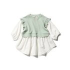 【シューラルー/SHOO LA RUE / KIDS】の【110-140cm】フリルベストドッキングプルオーバー ライトグリーン|ID: prp329100004302749 ipo3291000000029830832