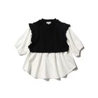 【シューラルー/SHOO LA RUE / KIDS】の【110-140cm】フリルベストドッキングプルオーバー ブラック|ID: prp329100004302749 ipo3291000000029830833