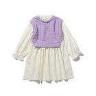 【シューラルー/SHOO LA RUE / KIDS】の【110-140cm】ケーブルジャカードベストドッキングワンピ ライトパープル|ID: prp329100004302767 ipo3291000000029830965