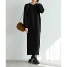 【スタイルデリ/STYLE DELI】のヤク風クルーネックワンピースB ブラック|ID: prp329100004308361 ipo3291000000034408420