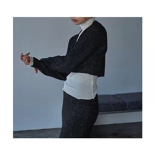 【マージュール/marjour】のLAME KNIT CARDIGAN インテリア・キッズ・メンズ・レディースファッション・服の通販 founy(ファニー) 　ファッション　Fashion　レディースファッション　Fashion for Women　トップス・カットソー　Cut & Sew Tops　ニット　Knit Tops & Sweaters　カーディガン・羽織り　Layered Style Cardigans　インナー　Innerwear　カーディガン　Cardigan, Knitwear　ストレッチ　Stretch, Stretchy Fabric　セットアップ　Set-Up, Coordinated Outfit　デニム　Denim, Jeans Material　バランス　Balance, Style Balance　楽ちん　Easy Fit, Comfortable　おすすめ　Recommended / Our Picks　BLACK|ID: prp329100004309893 ipo3291000000035315663