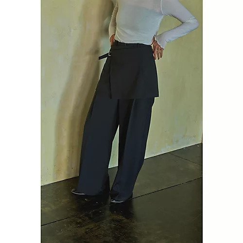 【マージュール/marjour】のLAYERED WIDE TUCK PANTS インテリア・キッズ・メンズ・レディースファッション・服の通販 founy(ファニー) https://founy.com/ ファッション Fashion レディースファッション WOMEN パンツ Pants ストレッチ Stretch スーツ Suit フロント Front マニッシュ Mannish ラップ Wrap ワイド Wide 夏 Summer |ID: prp329100004309911 ipo3291000000029886229