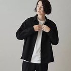 【ザ ショップ ティーケー/THE SHOP TK / MEN】の【セットアップ対応可/イージーケア】ウーリックダブルフラップロングシャツ ブラック|ID: prp329100004311941 ipo3291000000029898943