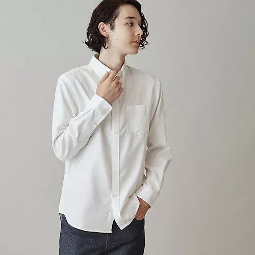 【ザ ショップ ティーケー/THE SHOP TK / MEN】の【シワになりにくい】【チェック/無地】マウントネルシャツ インテリア・キッズ・メンズ・レディースファッション・服の通販 founy(ファニー) 　ファッション　Fashion　メンズファッション　MEN　ジャケット　Jacket　チェック　Check　ポケット　Pocket　定番　Standard　無地　Plain Color　オフホワイト|ID: prp329100004311942 ipo3291000000029898948