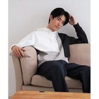 【ザ ショップ ティーケー/THE SHOP TK / MEN】の【ハリコシのあるキレイめ素材/ストレッチ/洗える】シルキーダンボール切替パーカ オフホワイト|ID: prp329100004311962 ipo3291000000029899058