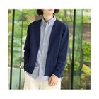 【ザ ショップ ティーケー/THE SHOP TK / MEN】の【セットアップ対応可/2WAYストレッチ】エアドットノーカラーカーディガン ネイビー|ID: prp329100004311997 ipo3291000000029899243