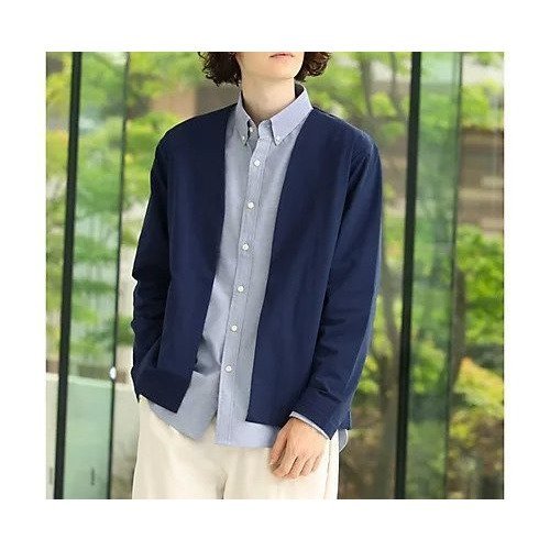 【ザ ショップ ティーケー/THE SHOP TK / MEN】の【セットアップ対応可/2WAYストレッチ】エアドットノーカラーカーディガン インテリア・キッズ・メンズ・レディースファッション・服の通販 founy(ファニー) 　ファッション　Fashion　メンズファッション　MEN　セットアップ　Setup/Men　シンプル　Simple　ストレッチ　Stretch　セットアップ　Set Up　ポケット　Pocket　ネイビー|ID: prp329100004311997 ipo3291000000029899243