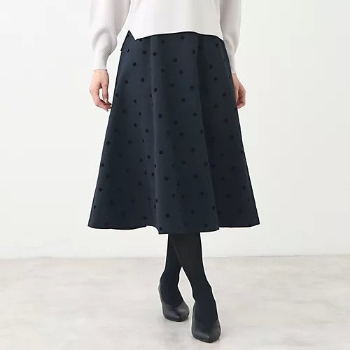 【リフレクト/Reflect】のドットプリントフレアスカート 人気、トレンドファッション・服の通販 founy(ファニー) 　ファッション　Fashion　レディースファッション　WOMEN　スカート　Skirt　Aライン/フレアスカート　Flared A-Line Skirts　ストレッチ　Stretch　スマート　Smart　ツイル　Twill　ドット　Dot　フレア　Flare　プリント　Print　ポケット　Pocket　 other-1|ID: prp329100004313183 ipo3291000000029909328