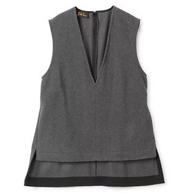 【ペールジュート/Pale Jute】 Deep v-neck vest人気、トレンドファッション・服の通販 founy(ファニー) ファッション Fashion レディースファッション WOMEN アウター Coat Outerwear トップス・カットソー Tops/Tshirt ベスト/ジレ Gilets/Vests Vネック V-Neck カットソー Cut And Sew シェイプ Shape シンプル Simple フォルム Form フロント Front ベスト Vest ロング Long |ID:prp329100004315671