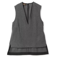 【ペールジュート/Pale Jute】のDeep v-neck vest 人気、トレンドファッション・服の通販 founy(ファニー) ファッション Fashion レディースファッション WOMEN アウター Coat Outerwear トップス・カットソー Tops/Tshirt ベスト/ジレ Gilets/Vests Vネック V-Neck カットソー Cut And Sew シェイプ Shape シンプル Simple フォルム Form フロント Front ベスト Vest ロング Long |ID:prp329100004315671