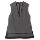 【ペールジュート/Pale Jute】のDeep v-neck vest 人気、トレンドファッション・服の通販 founy(ファニー) ファッション Fashion レディースファッション WOMEN アウター Coat Outerwear トップス・カットソー Tops/Tshirt ベスト/ジレ Gilets/Vests Vネック V-Neck カットソー Cut And Sew シェイプ Shape シンプル Simple フォルム Form フロント Front ベスト Vest ロング Long thumbnail charcoal|ID: prp329100004315671 ipo3291000000029932016