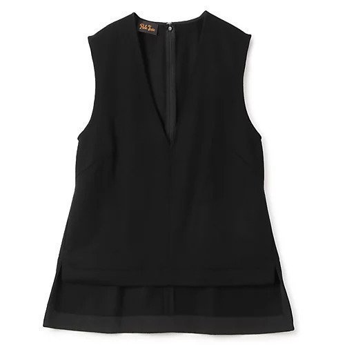 【ペールジュート/Pale Jute】のDeep v-neck vest インテリア・キッズ・メンズ・レディースファッション・服の通販 founy(ファニー) 　ファッション　Fashion　レディースファッション　WOMEN　アウター　Coat Outerwear　トップス・カットソー　Tops/Tshirt　ベスト/ジレ　Gilets/Vests　Vネック　V-Neck　カットソー　Cut And Sew　シェイプ　Shape　シンプル　Simple　フォルム　Form　フロント　Front　ベスト　Vest　ロング　Long　black|ID: prp329100004315671 ipo3291000000029932017