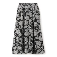 【ペールジュート/Pale Jute】のFlower jacquard skirt 人気、トレンドファッション・服の通販 founy(ファニー) ファッション Fashion レディースファッション WOMEN スカート Skirt カットジャガード Cut Jacquard ギャザー Gather シルバー Silver 無地 Plain Color |ID:prp329100004315674