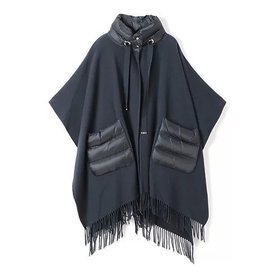 【ヘルノ/HERNO】 ダウン使いカシミヤ混ケープ人気、トレンドファッション・服の通販 founy(ファニー) ファッション Fashion レディースファッション WOMEN カシミヤ Cashmere グログラン Grosgrain コレクション Collection シルク Silk ダウン Down ドローストリング Drawstring フリンジ Fringe ポケット Pocket ラグジュアリー Luxury |ID:prp329100004315681