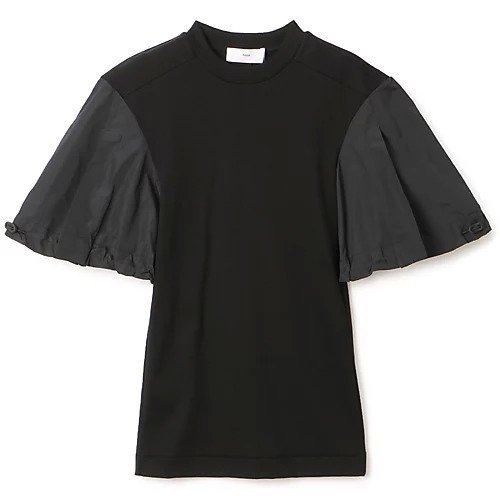 【トーガ プルラ/TOGA PULLA】のCotton jersey S/S インテリア・キッズ・メンズ・レディースファッション・服の通販 founy(ファニー) 　ファッション　Fashion　レディースファッション　WOMEN　2024年　2024　2024春夏・S/S　Ss,Spring/Summer,2024　S/S・春夏　Ss・Spring/Summer　タフタ　Taffeta　バランス　Balance　切替　Switching　夏　Summer　BLACK|ID: prp329100004317151 ipo3291000000029941015